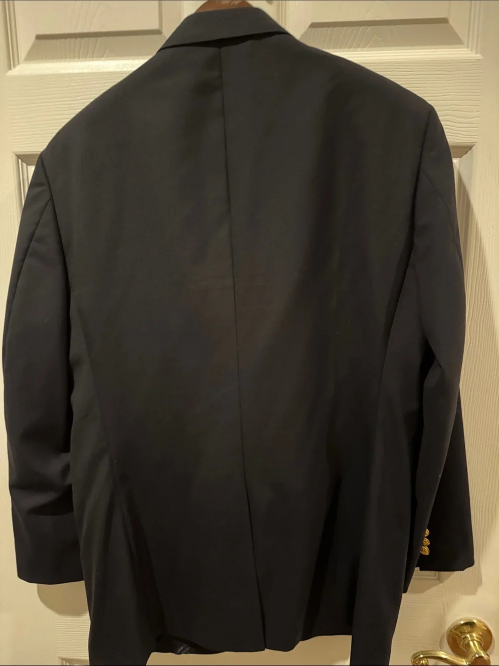 Brooks Brothers USA-made Navy Blazer with Gold Buttons and Lora Piana Fabric